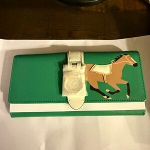NWT Radley London Kentucky Derby Dark Green Wallet